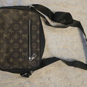 Subtle Luxury Black and Brown Messenger Bag